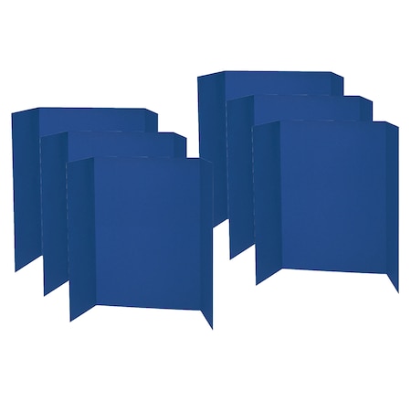 Pacon Presentation Board, Blue, Single Wall, 48" x 36", PK6 3767